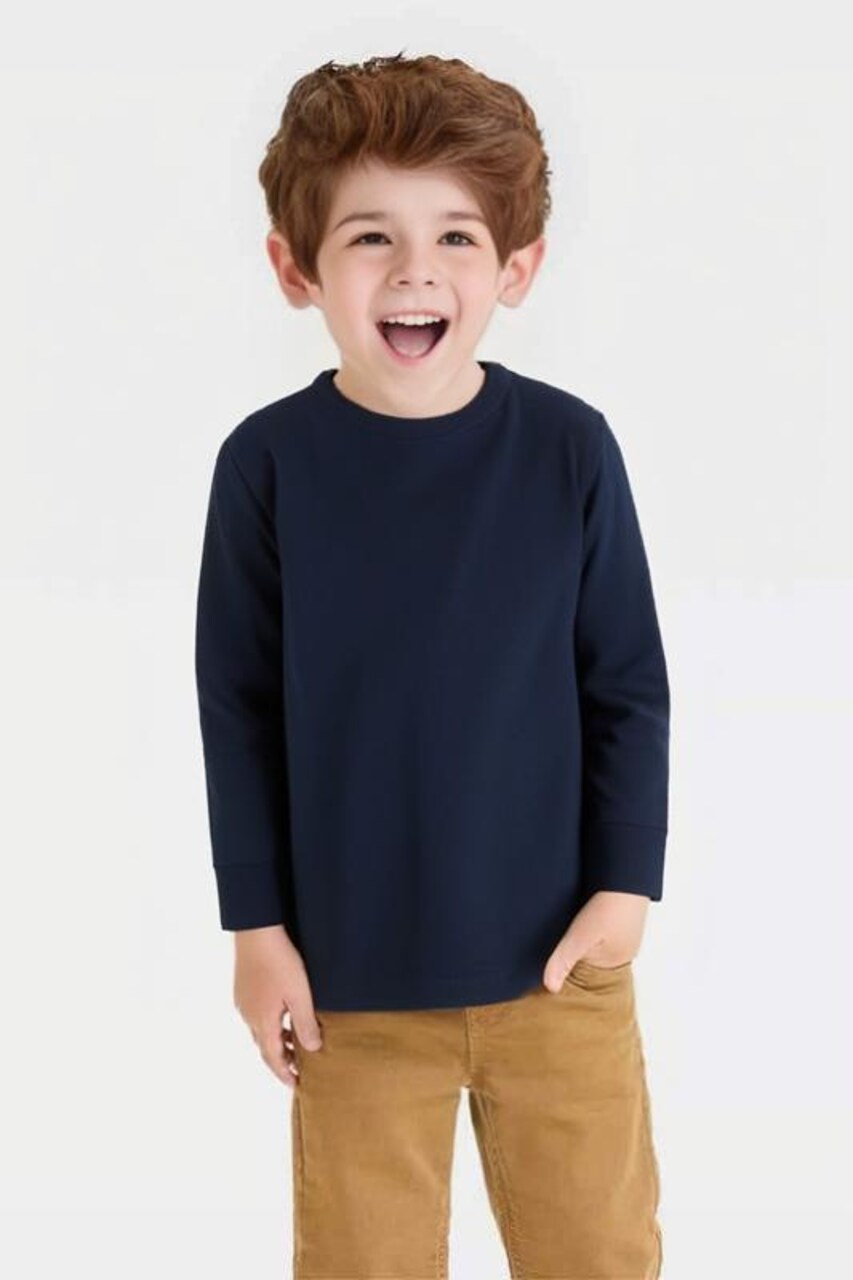 Rabbit Skins® Toddler Cotton Jersey Long Sleeve Crewneck T-shirt